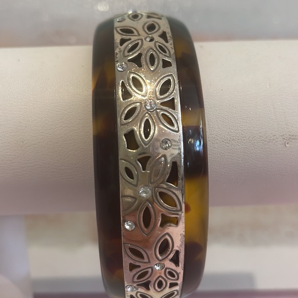 Brighton Silver & TortoiseShell Bangle Bracelet - Picture 7 of 11